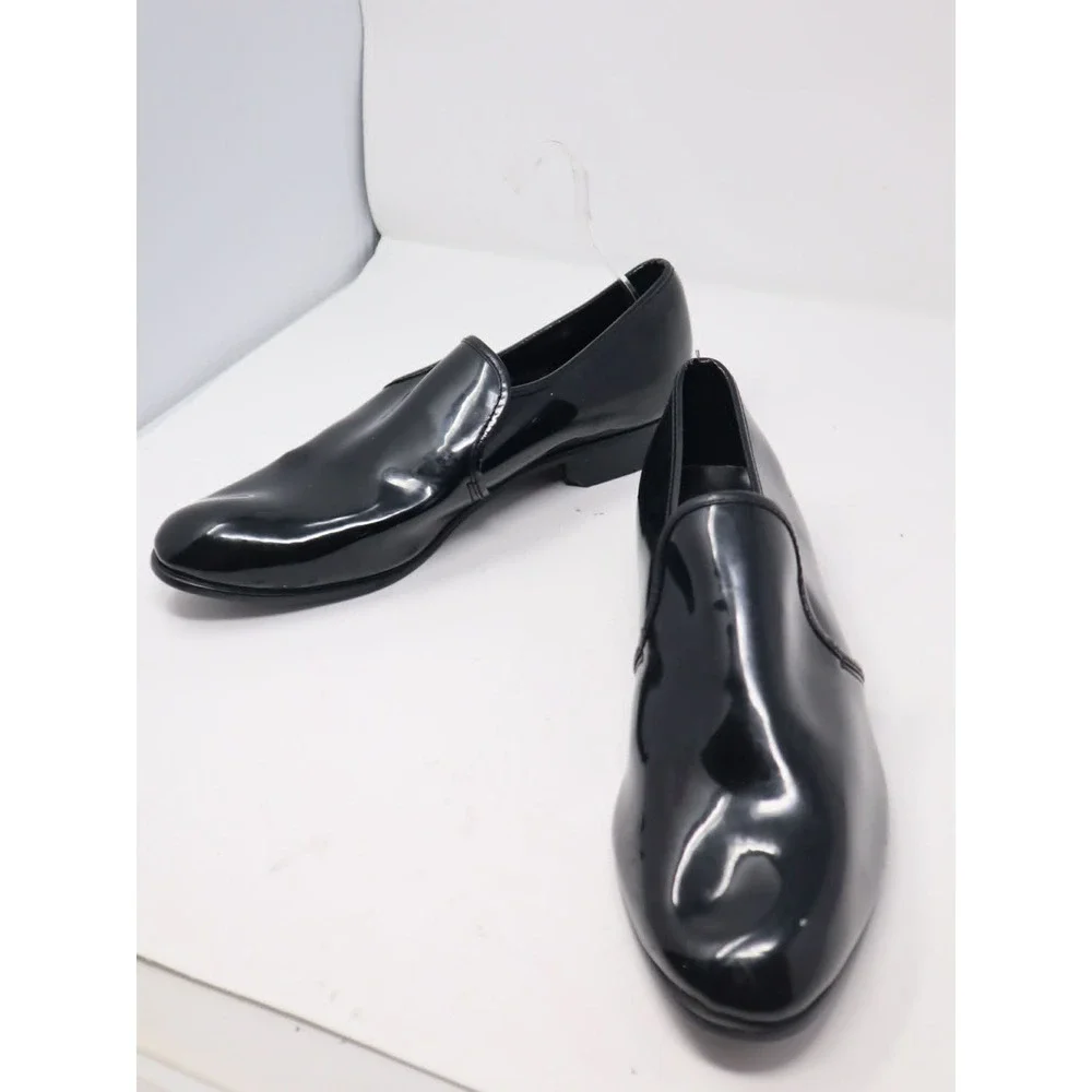 Black Patent Loafers 10.5 Vicente Mens Formal Slip On Dress Shoes 84501